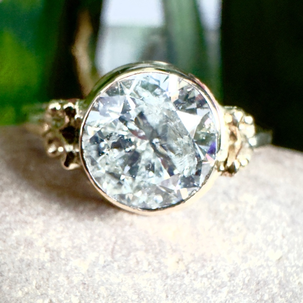 E.DeHaven 2 CT  NATURAL Diamond Ring 14k CERT